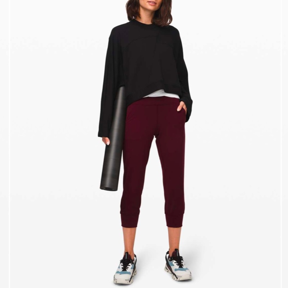 Lululemon High Rise Align Jogger Crop *23" Garnet Red Size 6
